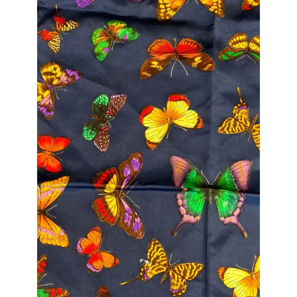 Creazione Serica Lariana Pure Silk Butterfly Scarf Made In Italy